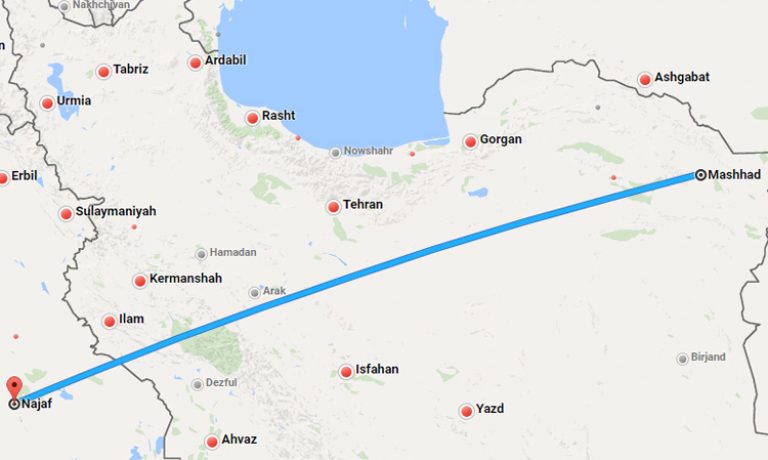 بلیط چارتر مشهد نجف