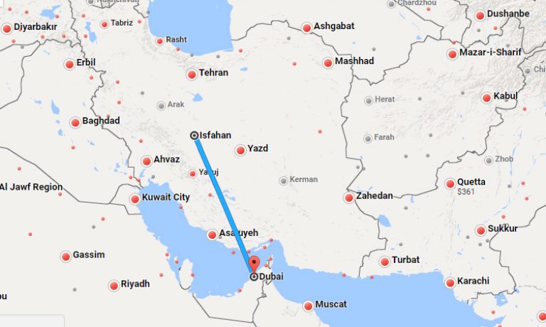 بلیط چارتر اصفهان دبی
