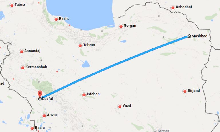 بلیط چارتر مشهد دزفول