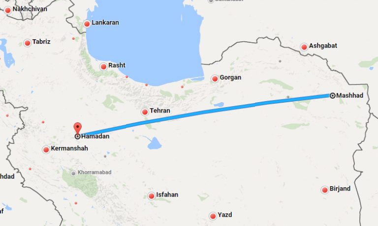 بلیط چارتر مشهد همدان