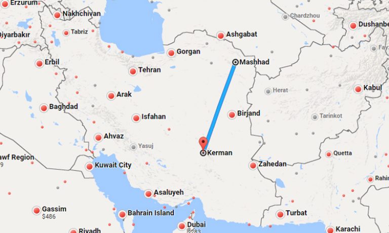 بلیط چارتر مشهد کرمان