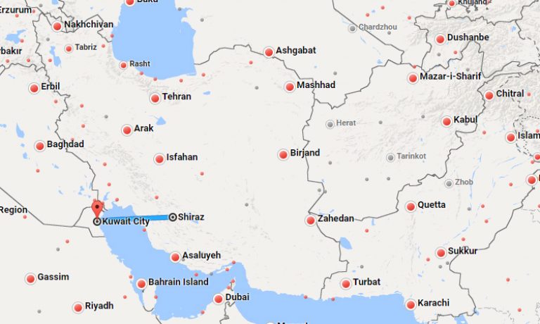 بلیط چارتر شیراز کویت