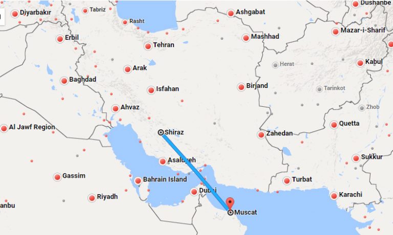 بلیط چارتر شیراز مسقط