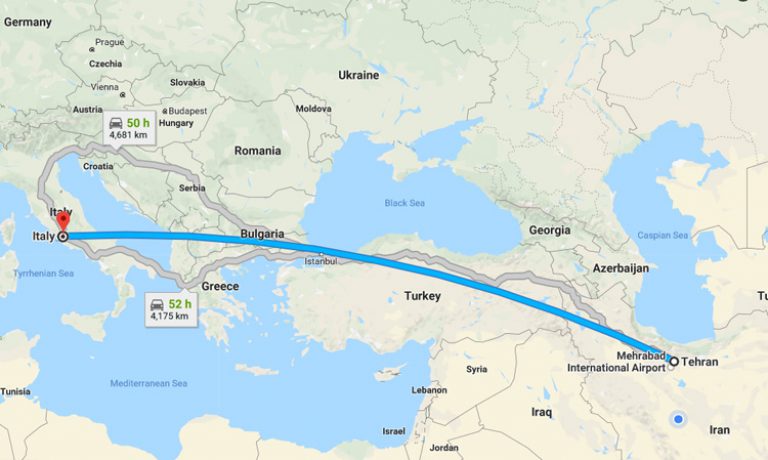 بلیط تهران رم ایتالیا