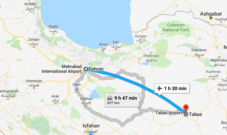 بلیط چارتر تهران طبس